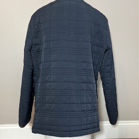 Brooks Brothers quilted winter jacket removable hood lined inner pocket  navy M - Picture 4 of 16